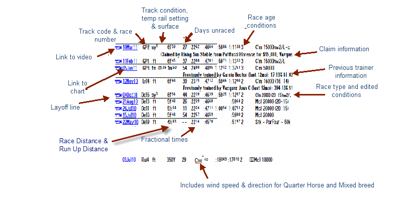 Equibase Historical Charts